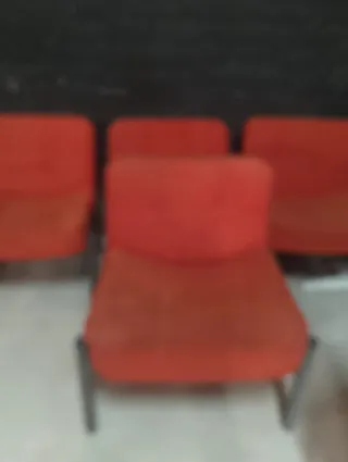 Juego 4 sillones oficina naranja