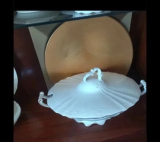 Vajilla porcelana blanca súper completa