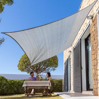 Toldo Vela Sombra Rectangular Gris