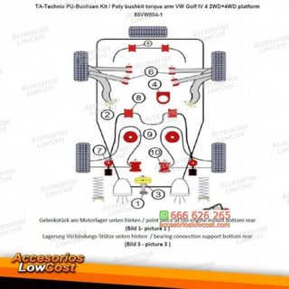Cojinete de caja de cambios brazo de torsión TA T