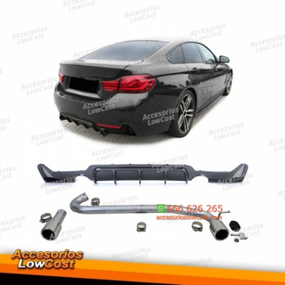 Difusor trasero carbono + tubo de escape look 440
