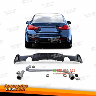 Difusor trasero mate + tubo de escape look 440 co