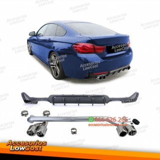 Difusor trasero de carbono + tubo de escape de as