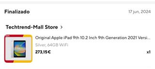 Apple iPad 9ª Gen 10.2 2021 Plata 64GB WiFi