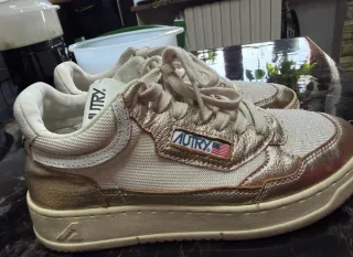 Autry Open Mid oro/bianco