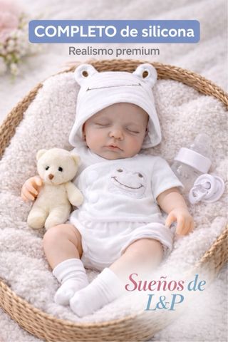 Muñeca reborn silicona premium abren la boca.
