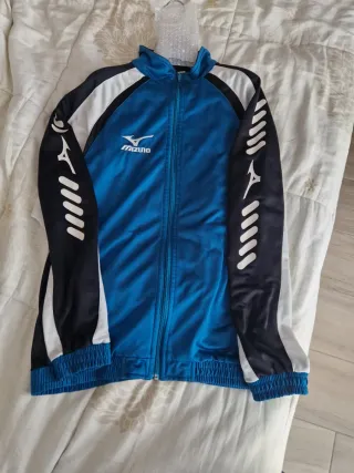 Tuta sportiva Mizuno blu e nera