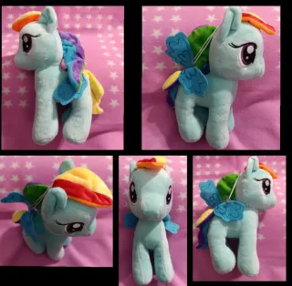 Nuevos.Lote 3 Muñecos blandos, My Little Pony 24cm
