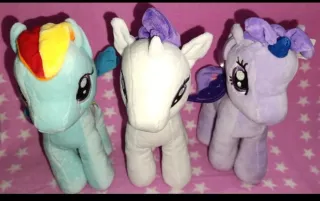 Nuevos.Lote 3 Muñecos blandos, My Little Pony 24cm