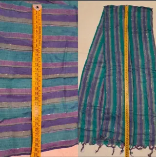 Foulard donna righe verdi e viola