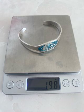 Bracciale rigido regolabile in argento 925