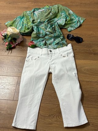 Pantalón Pirata Blanco Guess