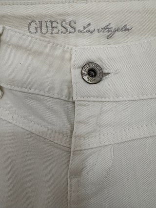 Pantalón Pirata Blanco Guess