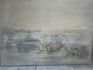 Cuadro abstracto tonos neutros