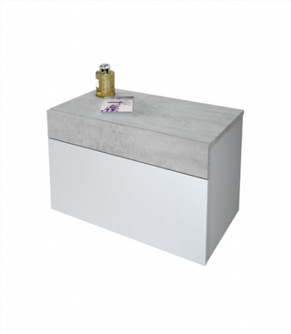 Cabecero Y 2 Mesitas De Noche. Blanco Artik/Cemen