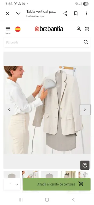 Tabla de planchar vertical Brabantia