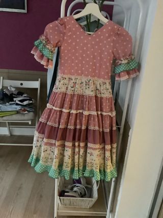 Traje de gitana niña hecho a medida. Talla 5-8