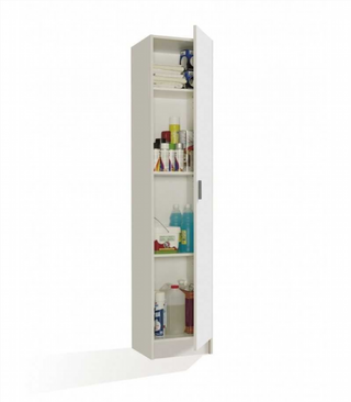 Armario Multiusos de 1 Puerta.Color Blanco
