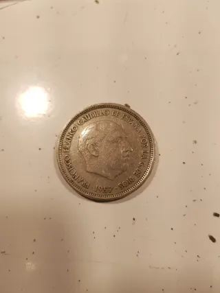 Moneda 25 Ptas 1957 Estrella 59 Franco