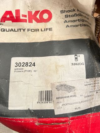 Amortiguador Delantero Derecho Nissan Primera P12