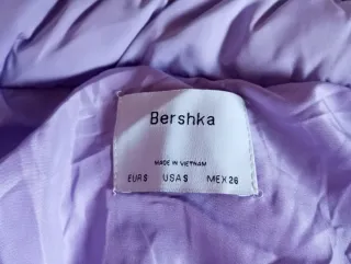 Chaqueta bomber morada acolchada