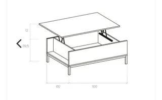 Mesa de centro elevable DALIA I