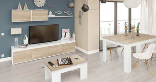Mesa Comedor Kendra Extensible. Roble Canadian y