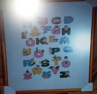 Cuadro Punto de Cruz Abecedario