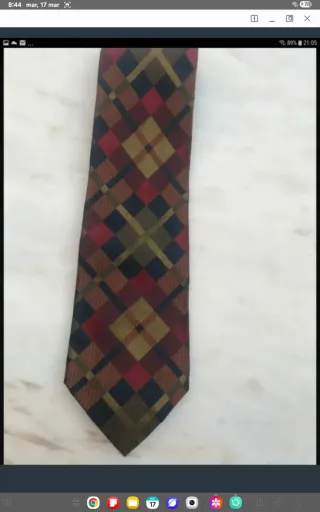 Corbata seda Daniel Hechter Tartán Multicolor