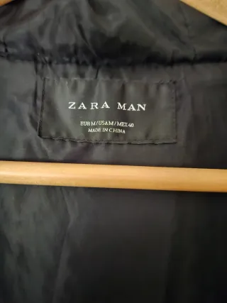 Abrigo Zara Hombre Talla M Negro