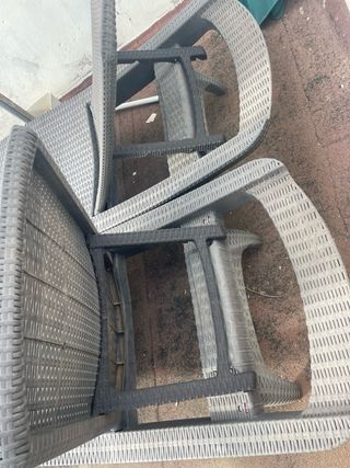 2 Hamacas de Jardín Ratán Gris