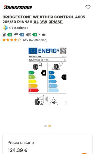 4 Neumáticos Bridgestone Weather Control