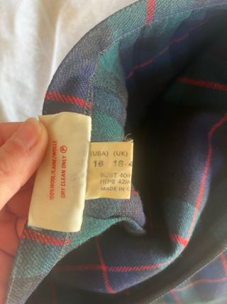 Falda escocesa 100% lana