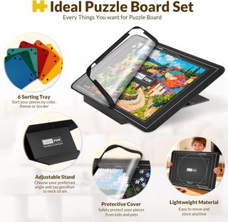 Tavola puzzle 1000 pezzi, con supporto regolabile