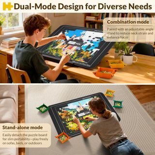 Tavola puzzle 1000 pezzi, con supporto regolabile