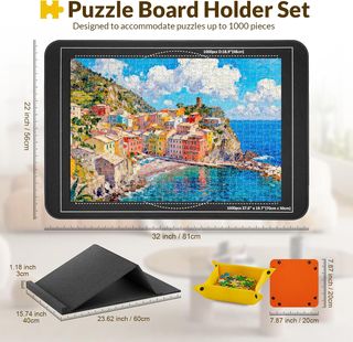 Tavola puzzle 1000 pezzi, con supporto regolabile