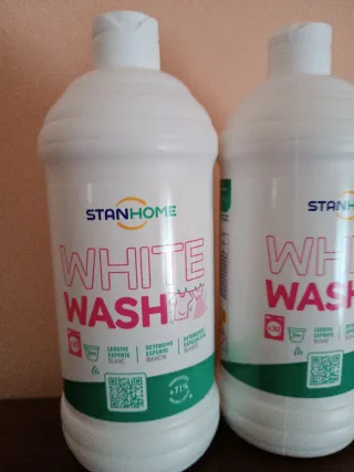 2x Stanhome White Wash Detersivo Lavatrice