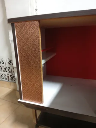 Mueble Bar Antiguo Madera y Metal