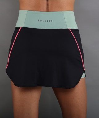 Falda Endless Grace Negra/Verde Padel