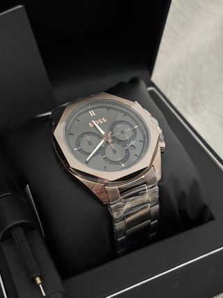 Reloj Hugo Boss Cronógrafo Dorado y Gris