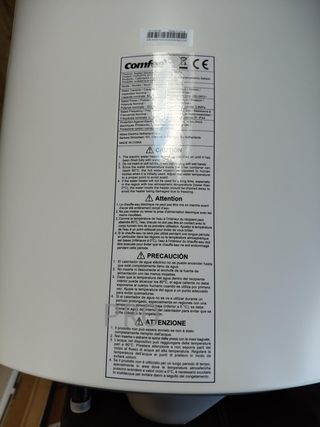 Calentador de agua eléctrico 80L