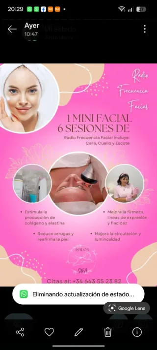 Radiofrecuencia Facial - Mini Facial 6 Sesiones