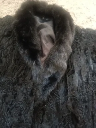 Chaquetón de astracán negro talla 42/44