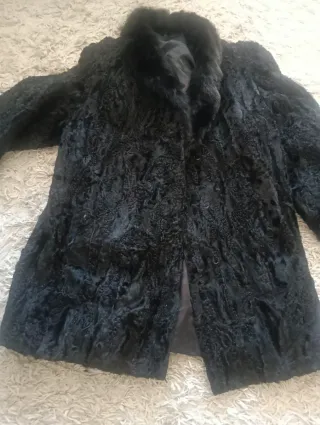 Chaquetón de astracán negro talla 42/44