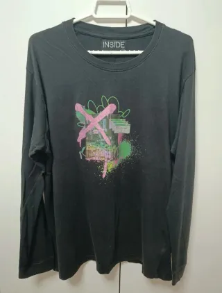 Lote 4 Camisetas Hombre Manga Larga Inside Talla S