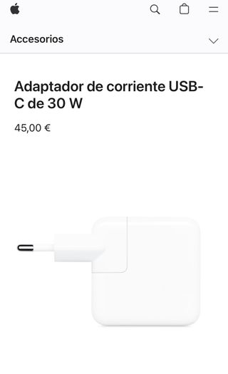 Cargador Apple MacBook 30w