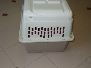 Transportín para perro blanco y morado