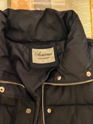 Chaqueta acolchada negra mujer