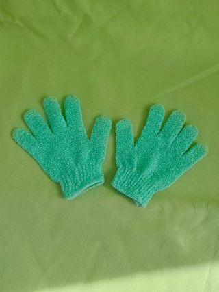 Par de guantes exfoliantes de baño/ducha - Nuevos