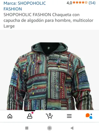 Chaqueta con capucha patchwork multicolor